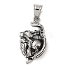 316L Stainless Steel Tibetan Style Rhinestone Pendants LS-STAS-D096-01D-AS-1
