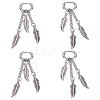 4Pcs Stainless Steel Hoop Earrings for Women EJEW-LP0001-56-3