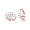 Brass Micro Pave Cubic Zirconia Beads KK-A253-11S-03-1