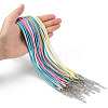 36Pcs 6 Colors Waxed Cord Necklace Making NCOR-FS0001-04-3