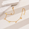 Fashionable Vintage Beach Style Brass Fringed Adjustable Anklets for Women RU9531-5-1