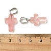 Cherry Quartz Glass Pendants G-Z067-04P-04-4