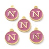 Golden Plated Alloy Enamel Charms ENAM-XCP0001-13N-2