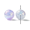 UV Plating Rainbow Iridescent Imitation Jelly Acrylic Beads OACR-K003-005-3