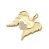 Brass Micro Pave Clear Cubic Zirconia Pendants KK-H519-09G-2