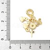 Brass Micro Pave Clear Cubic Zirconia European Dangle Charms LS-KK-K368-36G-3