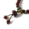 6mm Round Cinnabar Mala Stretch Bracelets BJEW-B080-28B-04-2