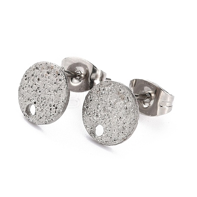 Non-Tarnish 304 Stainless Steel Stud Earring Findings STAS-O144-01A-P-1
