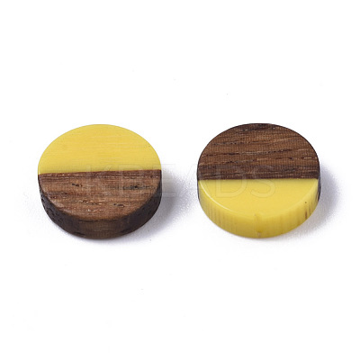 Resin & Wood Cabochons RESI-S358-70-H34-1