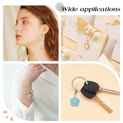 80Pcs 20 Style Light Gold Alloy Enamel Charms & Pendants ENAM-SC0002-73-1