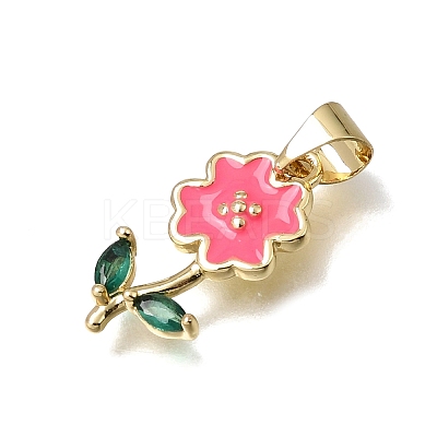 Brass Enamel Pendants KK-K427-10A-G-1