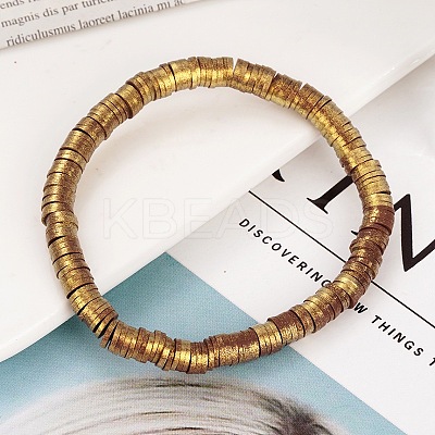 Handmade Polymer Clay Heishi Beaded Stretch Bracelets with CCB for Women JF1252-4-1