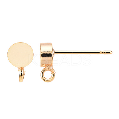 Brass Stud Earring Findings KK-WH0065-09B-G-1