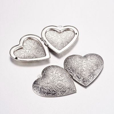 Tarnish Resistant 316 Stainless Steel Locket Pendants STAS-G168-10P-1