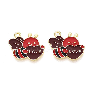 Valentine's Day Alloy Enamel Pendants ENAM-T023-13A-1