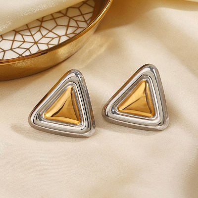 304 Stainless Steel Stud Earrings EJEW-D340-01GP-1