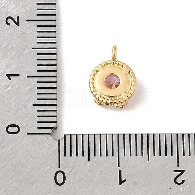 Brass Micro Pave Cubic Zirconia Pendants KK-P340-34G-1