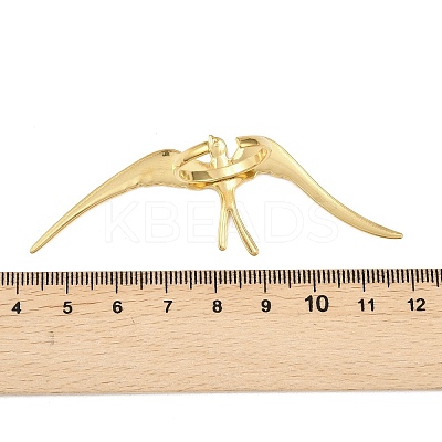 304 Stainless Steel Swallow Cuff Open Ring for Women RJEW-L337-01G-1