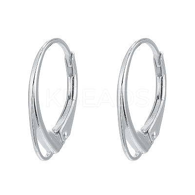 925 Sterling Silver Leverback Hoop Earring Findings STER-M104-02S-1