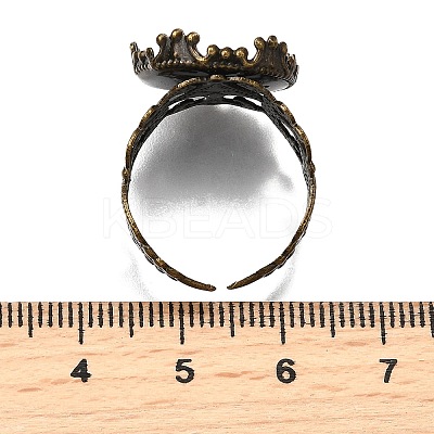 Cuff Brass Filigree Ring Components KK-E477-AB-NF-1