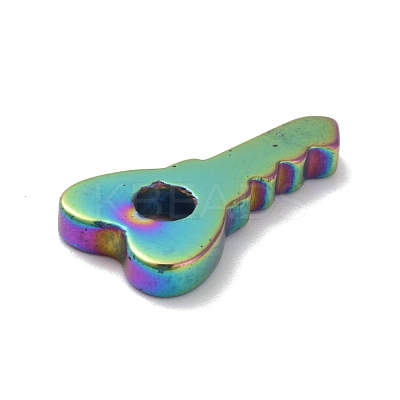 PVD Vacuum Plating Rainbow Color Non-magnetic Synthetic Hematite Pendants G-G856-05A-1