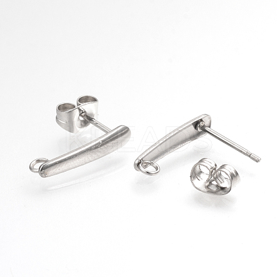 Non-Tarnish 304 Stainless Steel Stud Earring Findings X-STAS-Q223-04-1