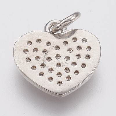 Brass Micro Pave Cubic Zirconia Pendants ZIRC-F083-003P-RS-1