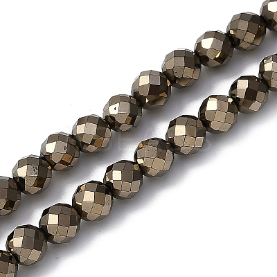 Electroplated Synthetic Non-magnetic Hematite Beads Strands G-H072-B01-01-1