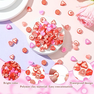 10 Styles Handmade Polymer Clay Beads CLAY-YW0002-17B-1