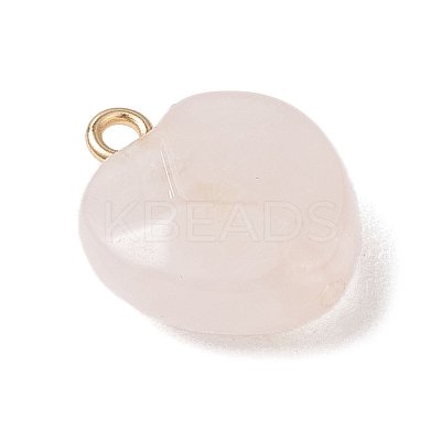 Natural Rose Quartz Pendants PALLOY-JF04862-1