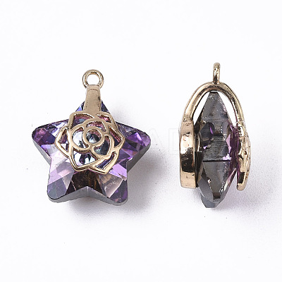 Electroplate Glass Pendants LS-X-EGLA-N005-003C-1