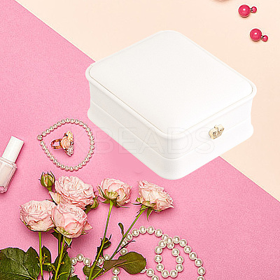 2Pcs PU Leather Necklace Pendant Gift Boxes LBOX-CL0001-01-1