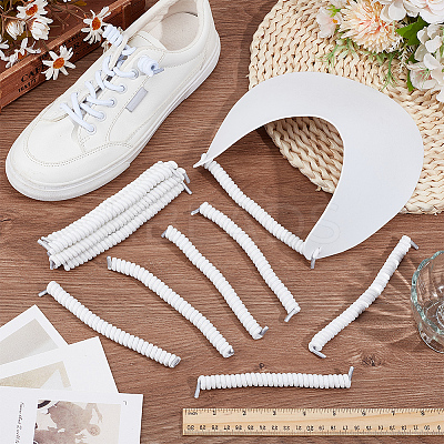14Pcs Polyester & Rubber Latex Thread Spring Shoelaces AJEW-OC0014-60C-1