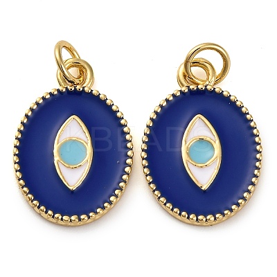 Brass Enamel Pendants KK-K339-08G-01-1