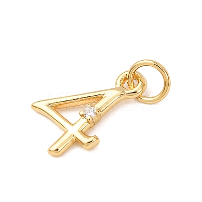 Brass Micro Pave Cubic Zirconia Pendants KK-D019-28G-04-1