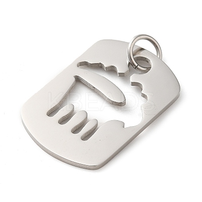 Non-Tarnish Hollow 304 Stainless Steel Pendants STAS-C086-04D-P-1