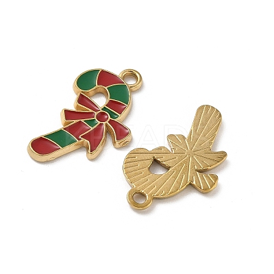 304 Stainless Steel Enamel Pendants STAS-L300-012G-27-1