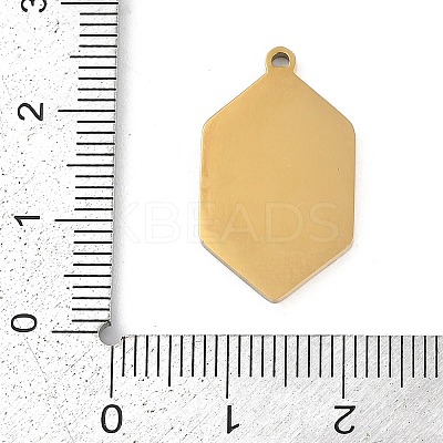 304 Stainless Steel Enamel Pendants STAS-I325-051G-1