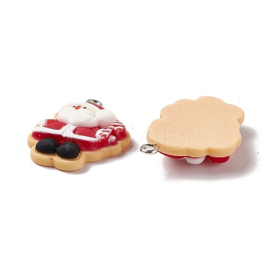 Christmas Theme Opaque Resin Pendants X-FIND-E025-03-1