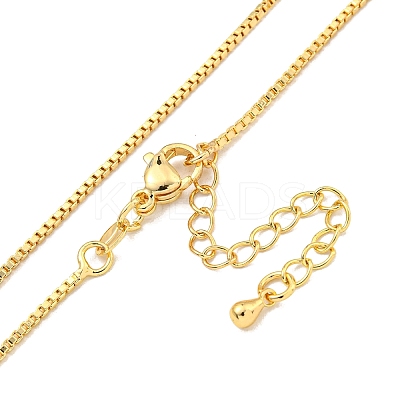 Brass Box Chain Necklaces for Women NJEW-G084-11G-1