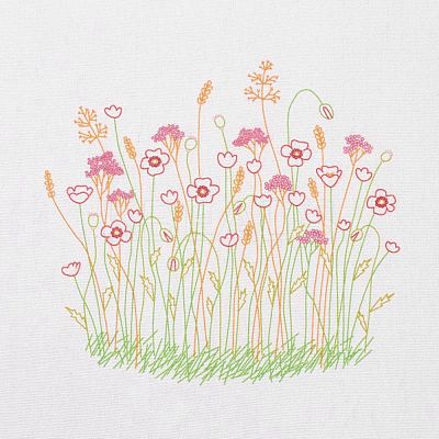 DIY Embroidery Fabric with Eliminable Pattern DIY-P032-C02-1
