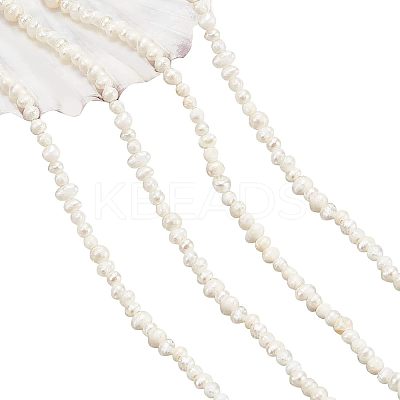 1 Strand Natural Cultured Freshwater Pearl Beads Strands PEAR-NB0001-34-1