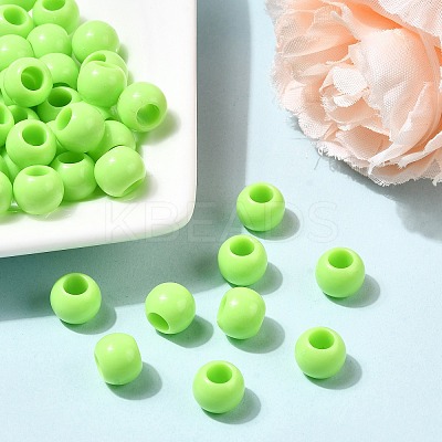 Opaque Acrylic European Beads Beads SACR-ZX012-17D-1