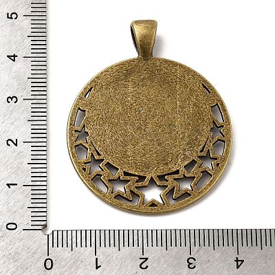 Tibetan Style Alloy Pendant Cabochon Settings LS-PALLOY-J494-30AB-1