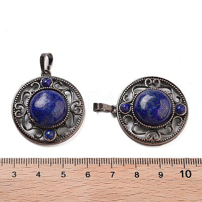 Natural Dyed Lapis Lazuli Pendants G-Q158-03A-R04-1