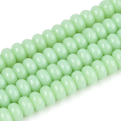 Opaque Spray Painted Glass Beads GLAA-ZX008-4mm-18U-1