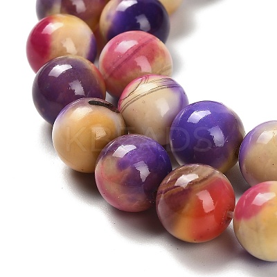 Dyed Natural Agate Beads Strands G-G203-09F-10mm-1