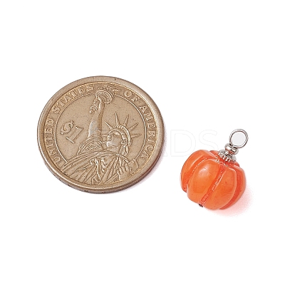 Opaque Resin Vegetable Pendants PALLOY-JF02766-01-1