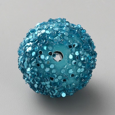 Opaque Acrylic Glitter Beads FIND-CJC0010-111A-09-1