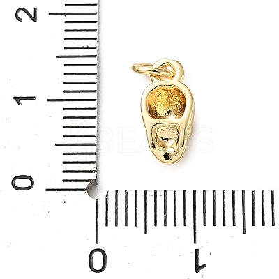 Brass Micro Pave Cubic Zirconia Charms KK-I383-08G-02-1